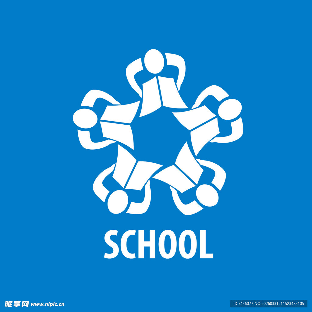 学校团队合作标志设计