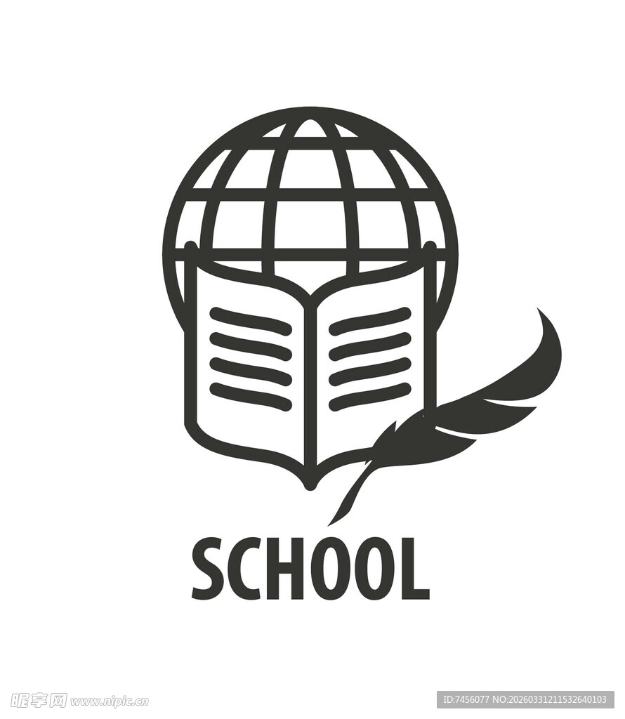 学校教育标志图标