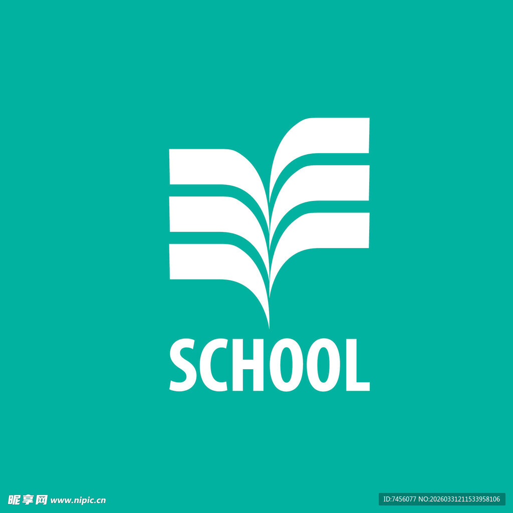 学校主题简约图标设计