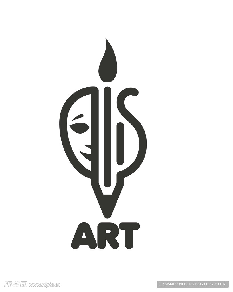 艺术画笔标志设计