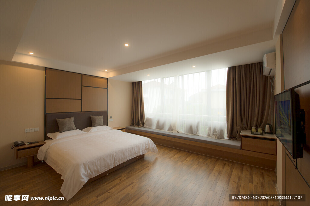 现代简约风格卧室室内图