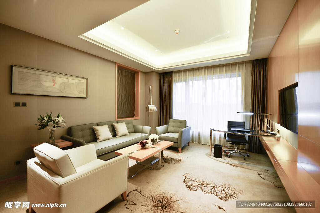 现代简约风格客厅室内图