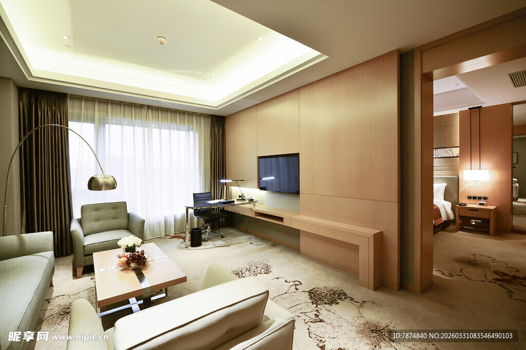 现代豪华客厅室内场景