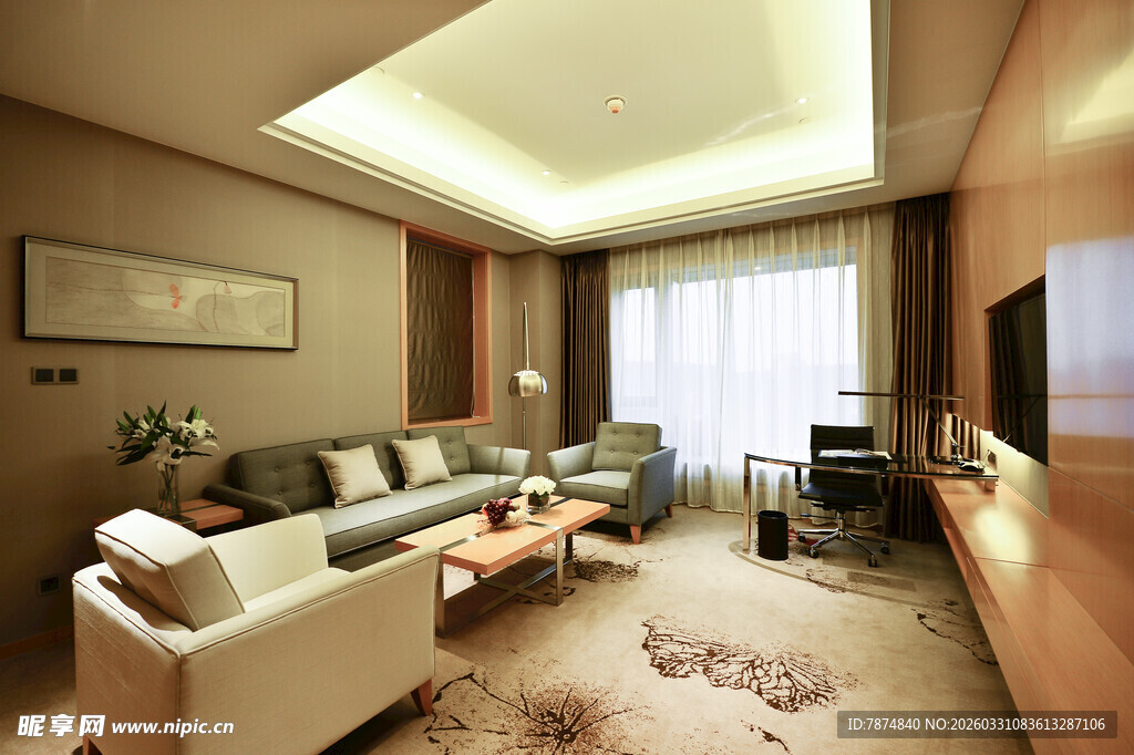 现代风格温馨客厅空间