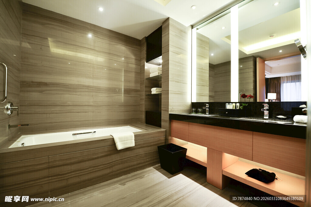 现代风格豪华浴室空间