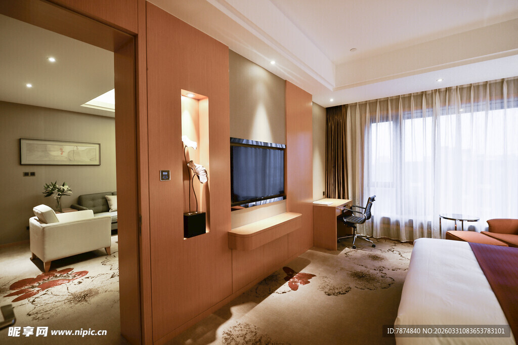 豪华酒店客房内部景观