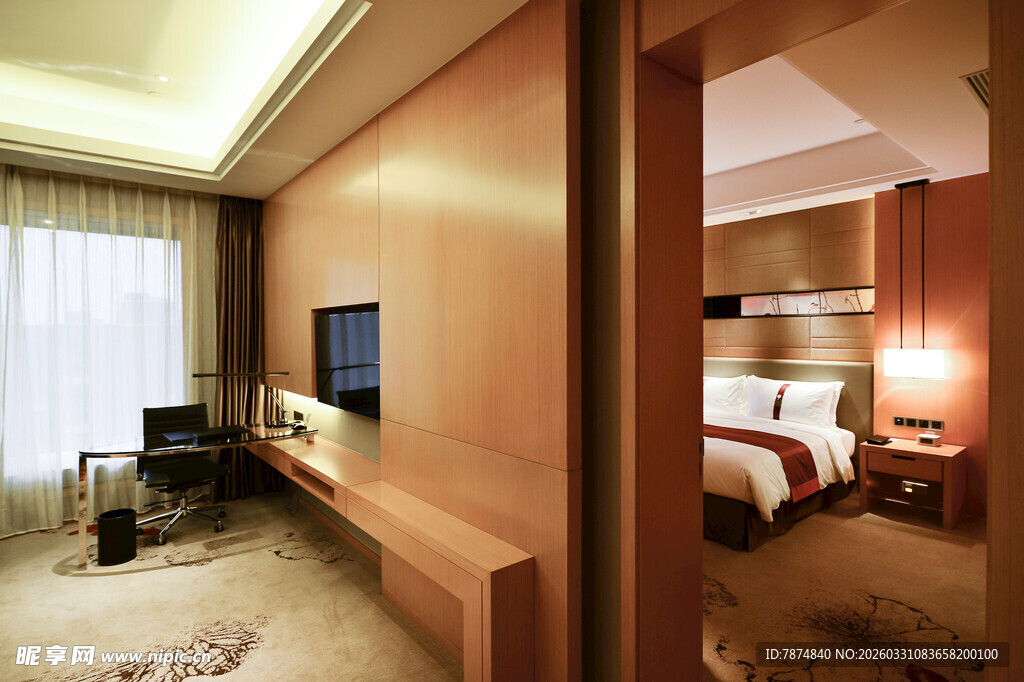 豪华酒店客房内景展示