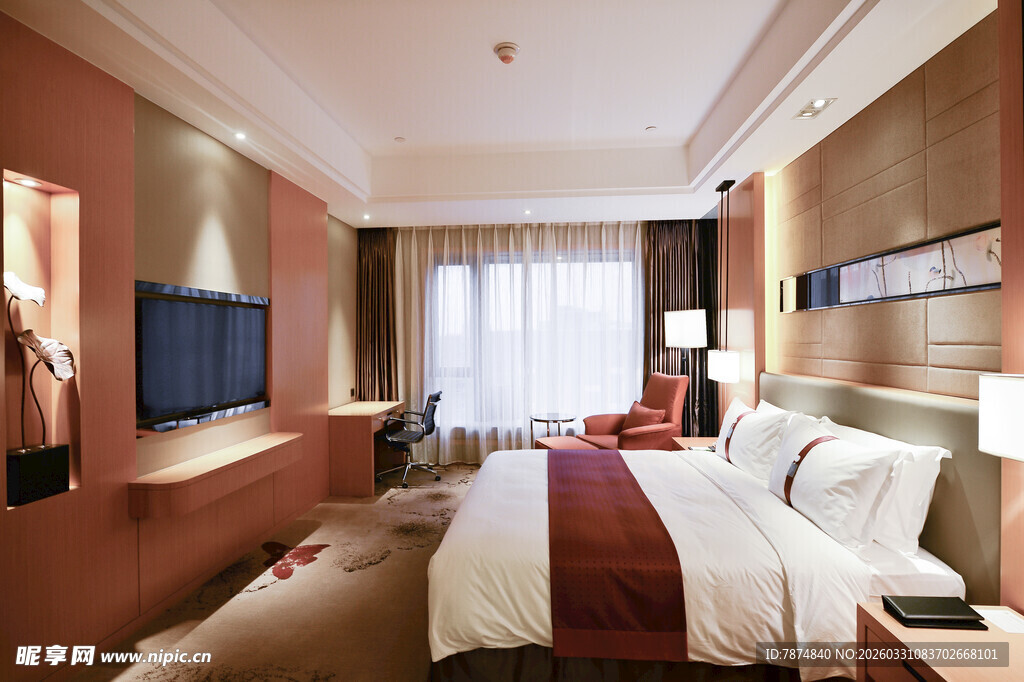 豪华舒适的酒店客房空间