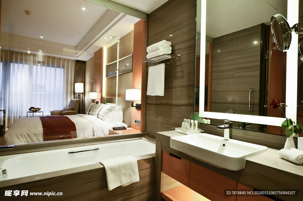 豪华酒店浴室优雅内饰