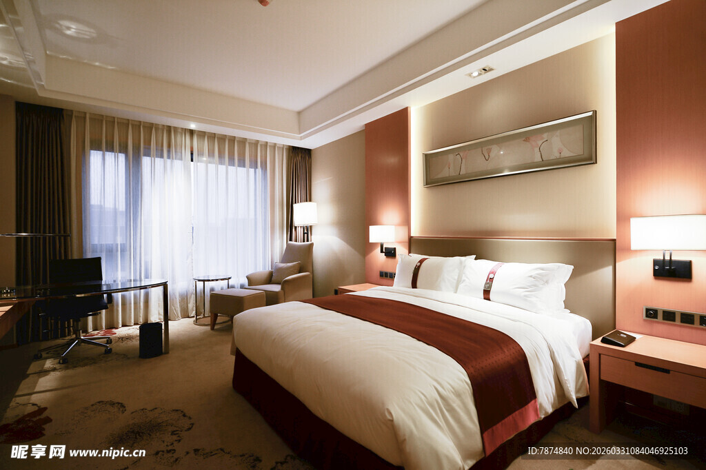 豪华舒适酒店客房场景