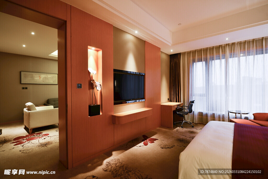 温馨舒适的高档酒店客房