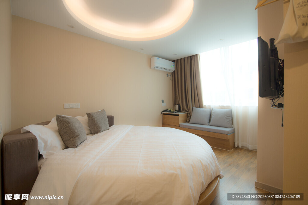 温馨简约卧室室内场景