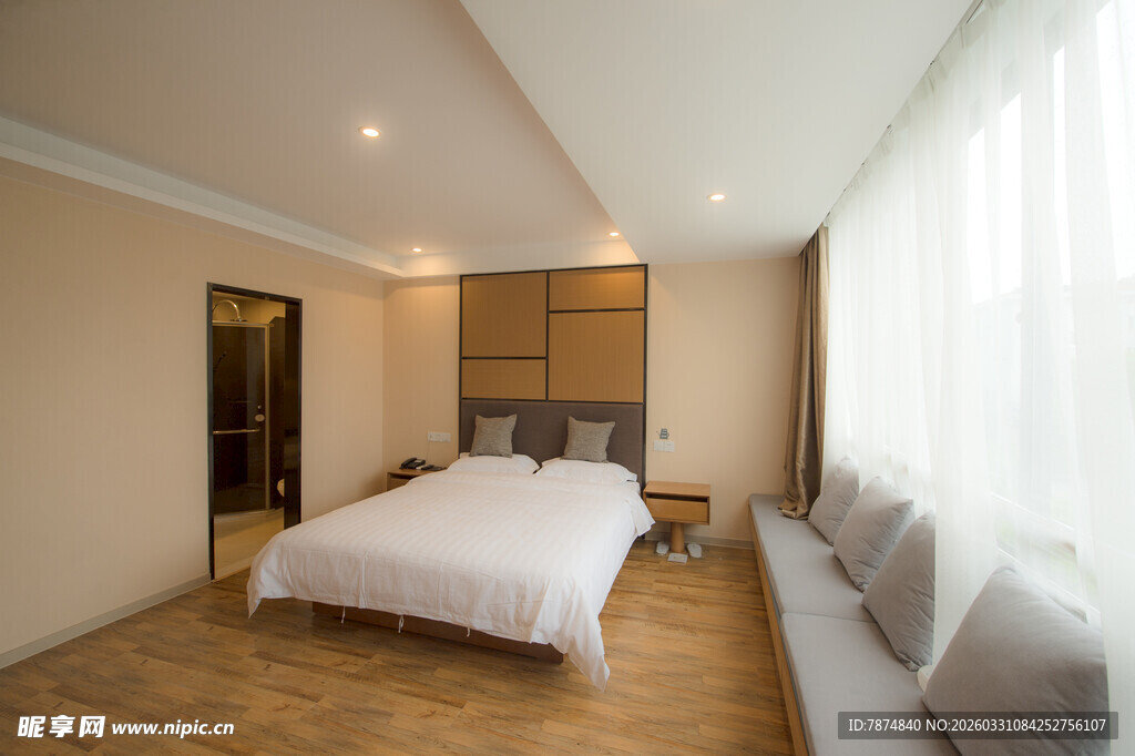 简约温馨卧室室内场景