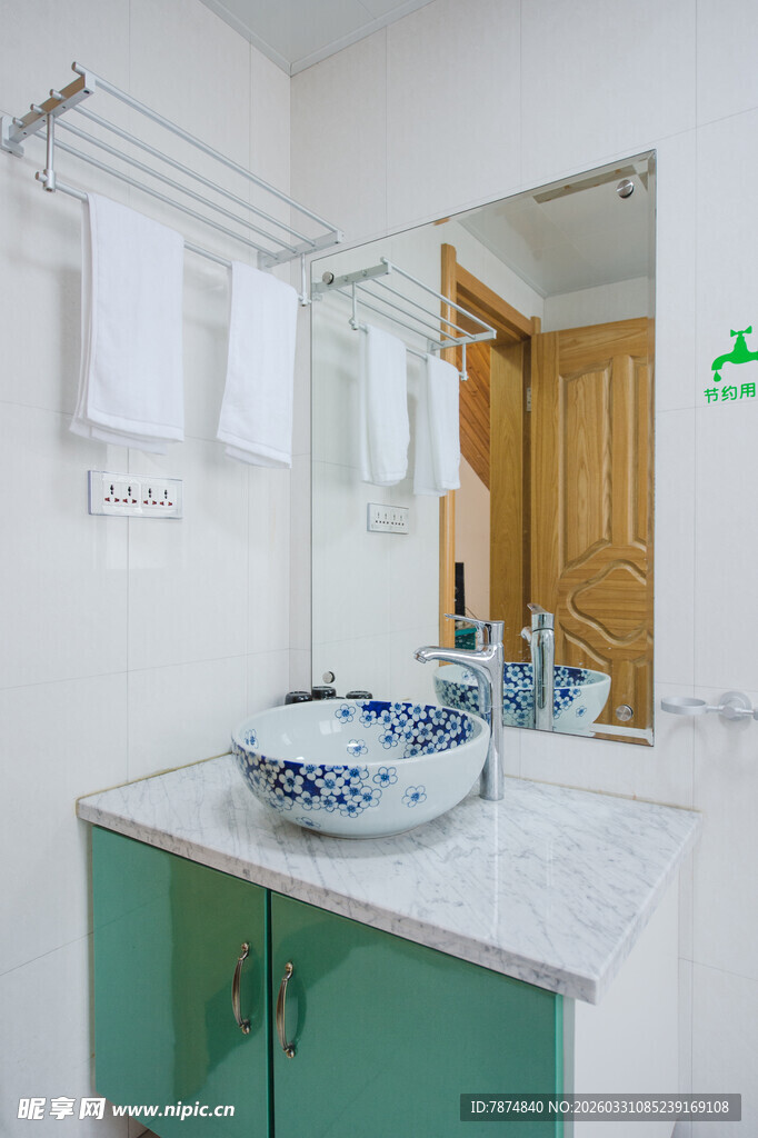 中式风格洗手台清新雅致