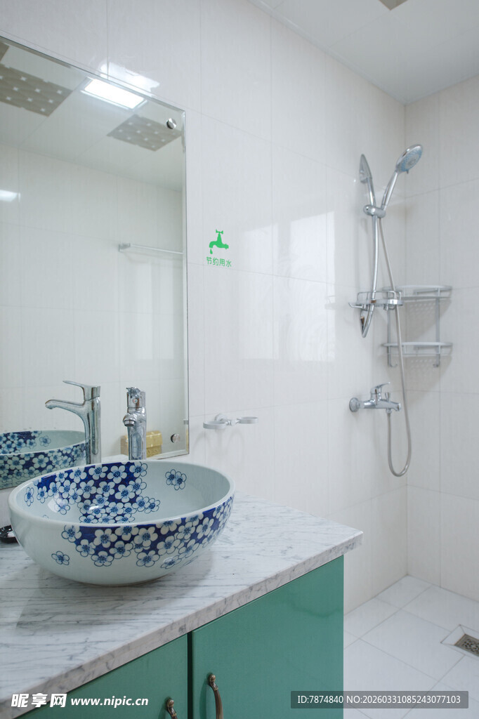 中式风格清新卫浴空间