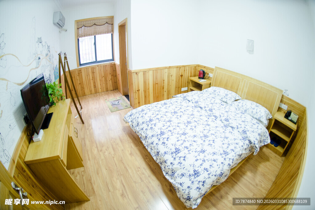 简约温馨卧室室内场景