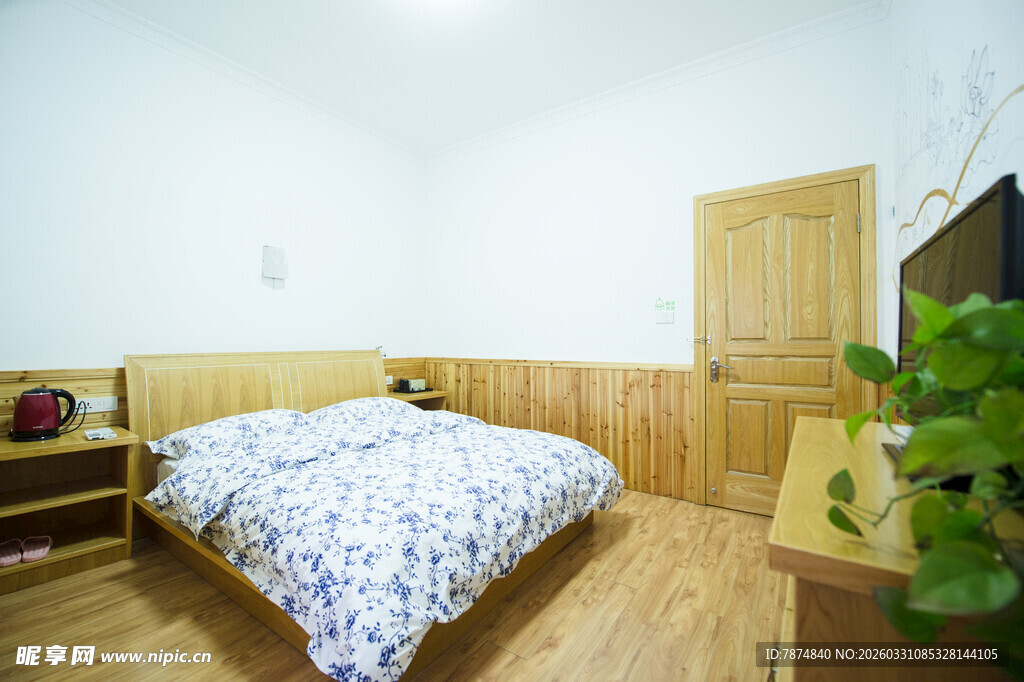 温馨简约卧室室内场景