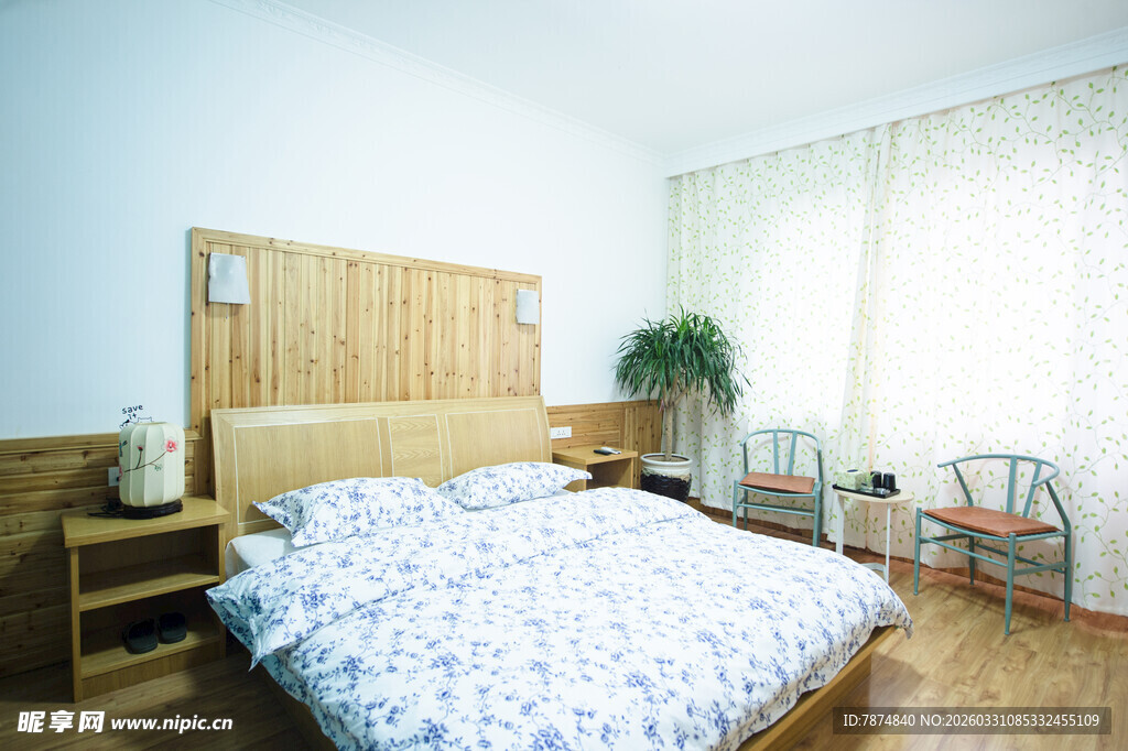 简约温馨卧室室内场景