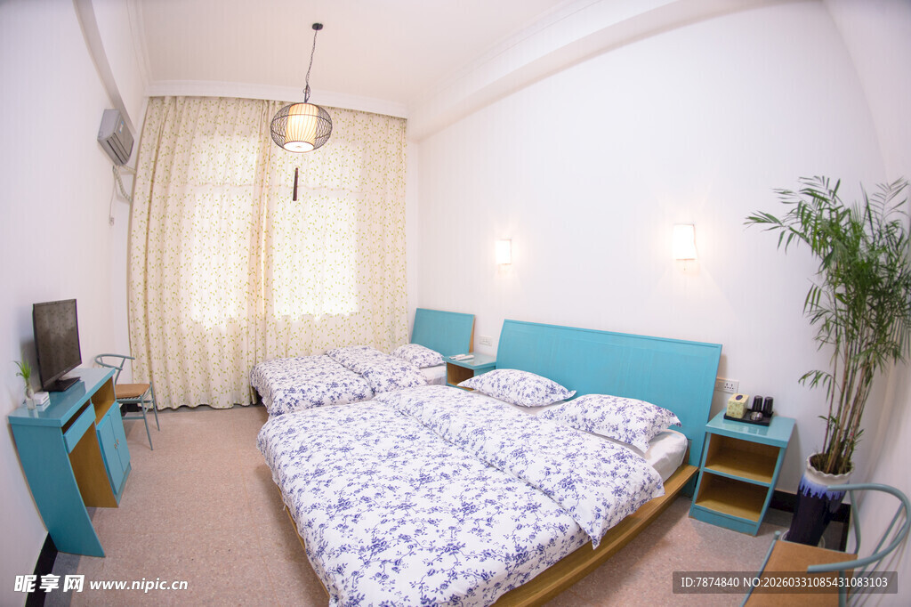 简约温馨卧室室内场景