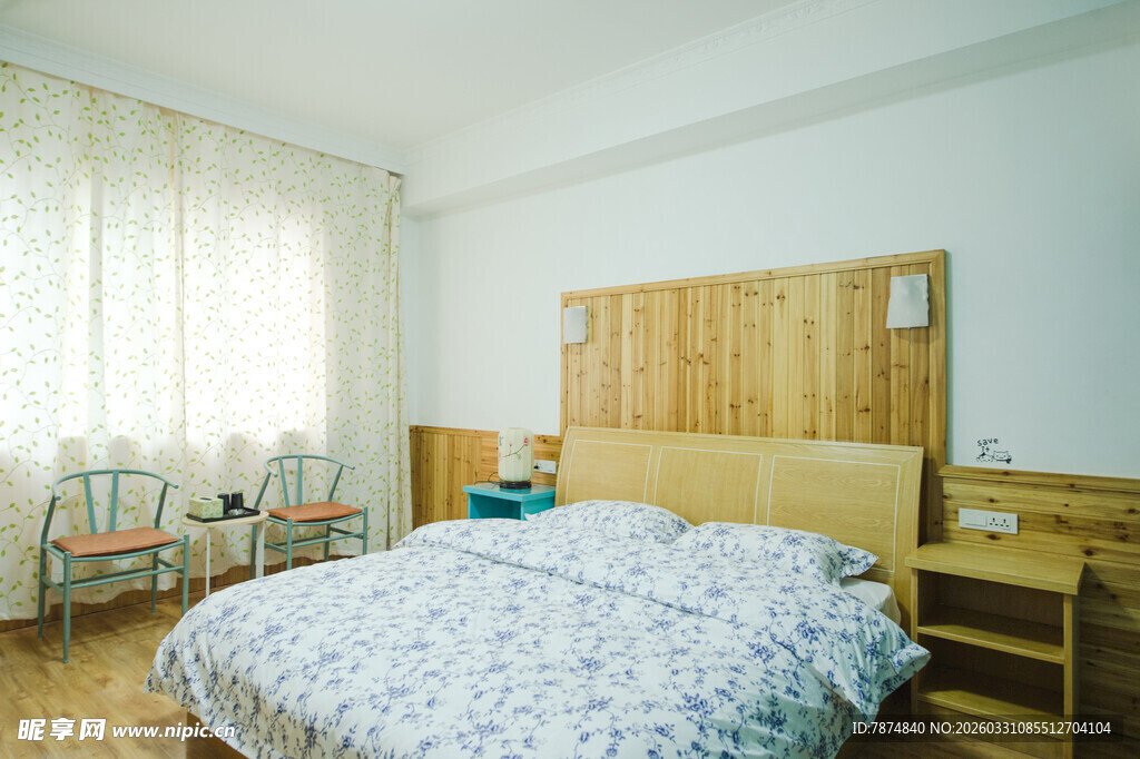 简约温馨卧室室内场景