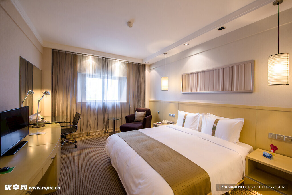 现代简约风格温馨酒店客房