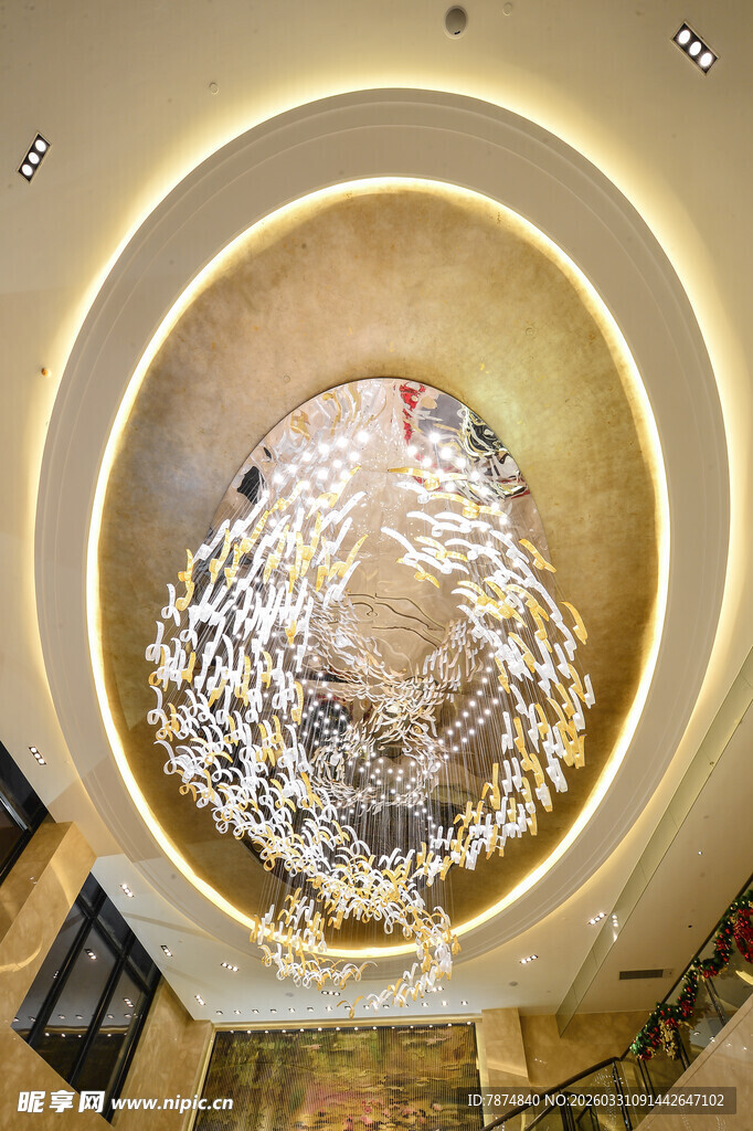 商场中庭装饰景观鸟瞰图