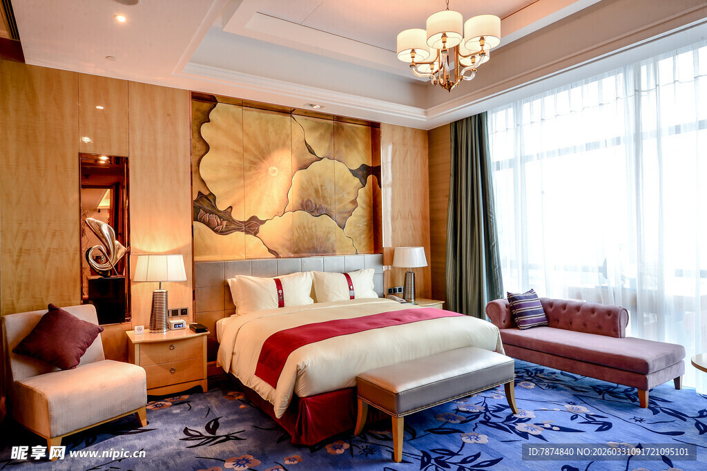 豪华卧室室内优雅布置