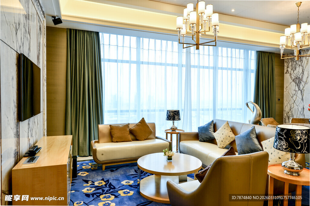 豪华客厅室内装饰场景