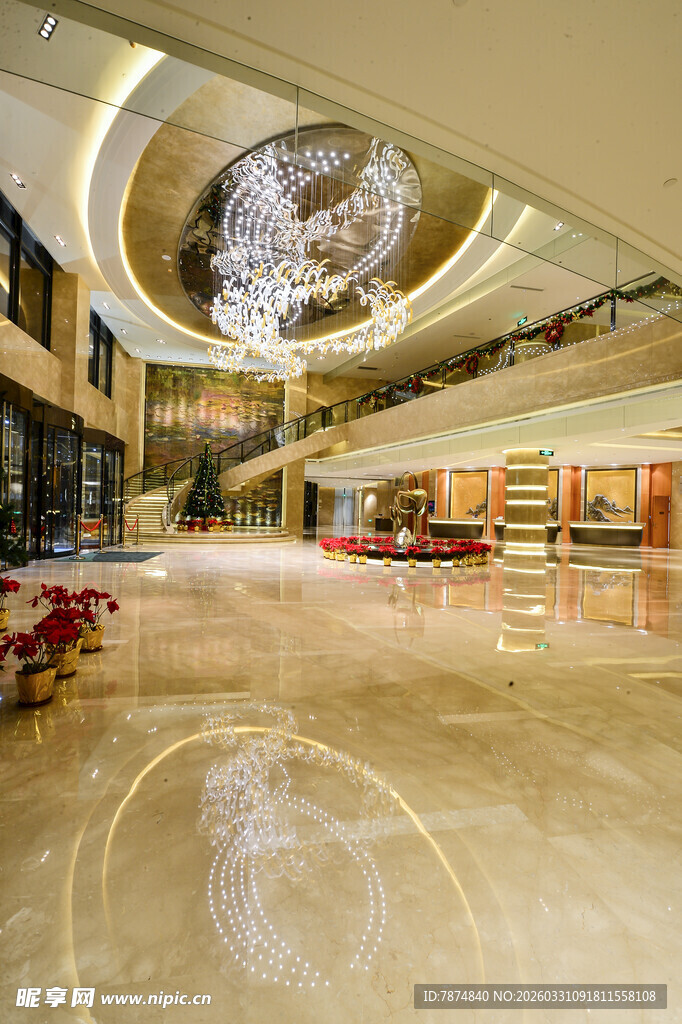 豪华商场大厅精致装饰景观