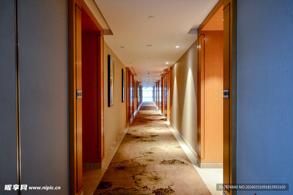 酒店走廊过道内部景观