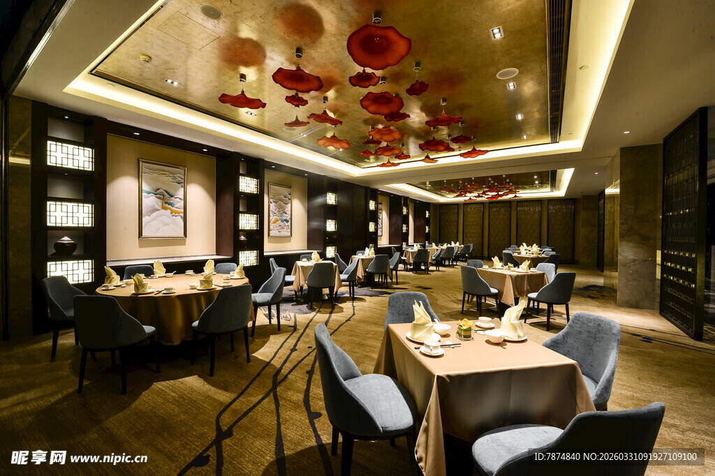 豪华餐厅室内优雅用餐环境
