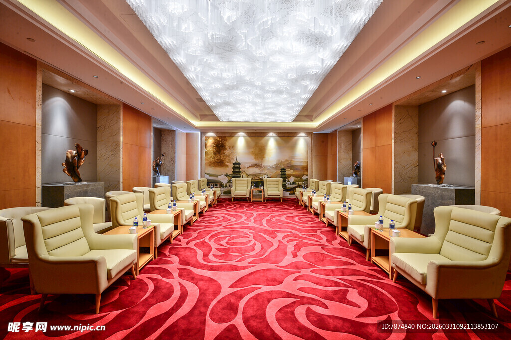 豪华会议室的红地毯布置