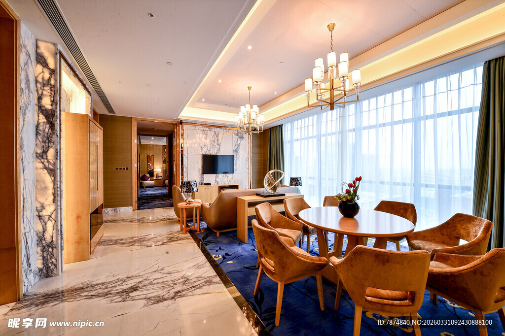 豪华现代风格客厅餐厅空间
