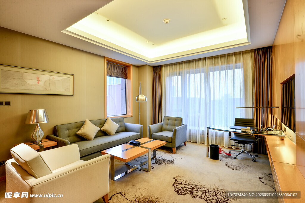 豪华现代风格客厅室内景