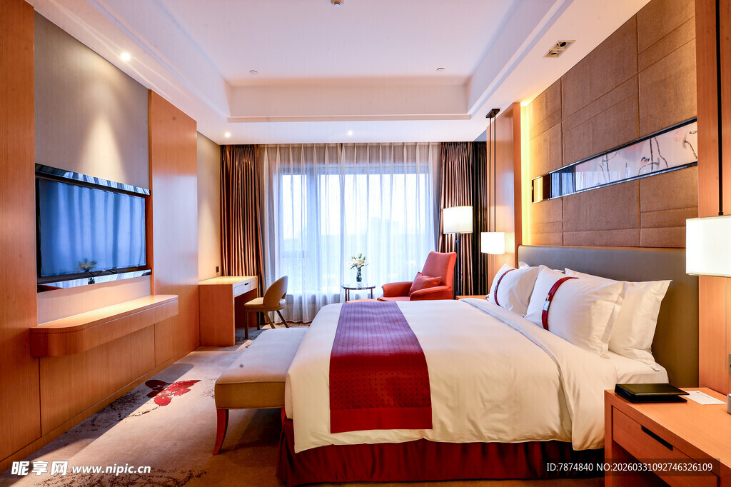 豪华舒适的酒店客房空间