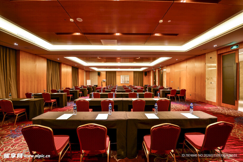 豪华会议室内部场景布置
