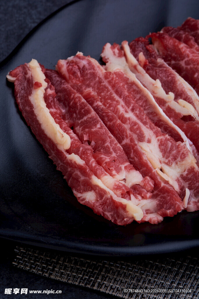 新鲜牛肉切片