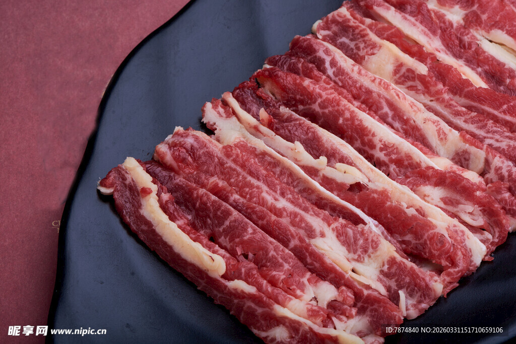 新鲜切片雪花牛肉