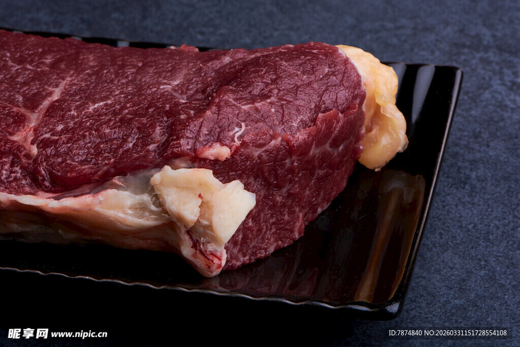 新鲜生牛肉特写