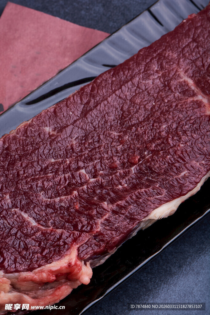 新鲜生牛肉特写