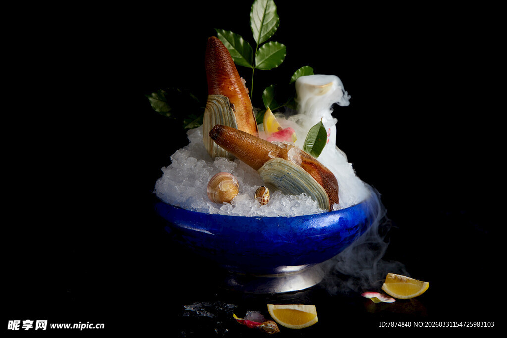 创意海鲜冰雕摆盘