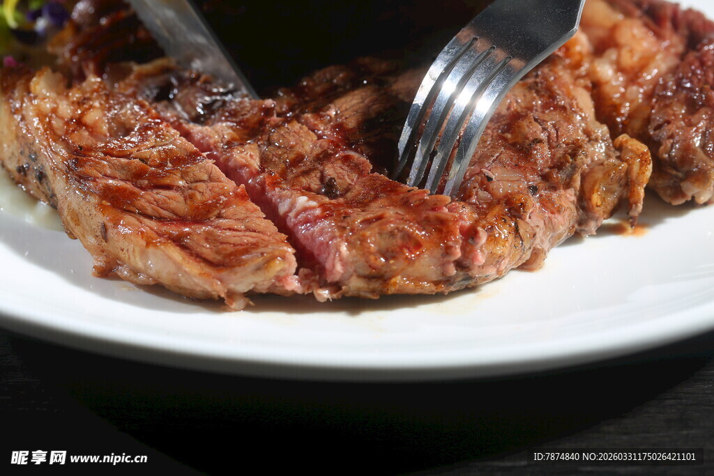 美味牛排特写