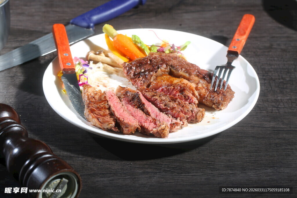 美味牛排套餐摆拍
