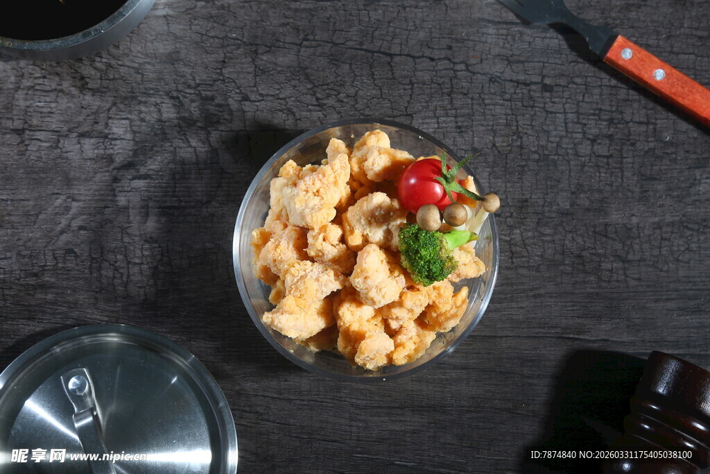 美味炸物小吃摆盘展示