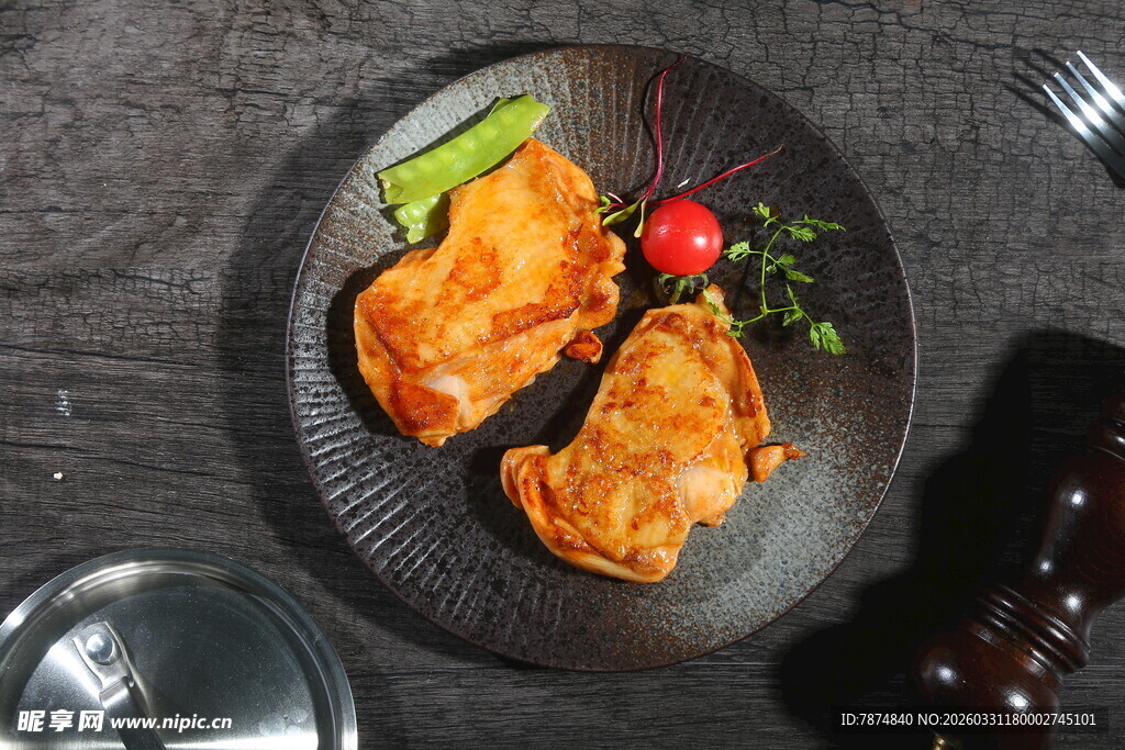 美味鸡排摆盘展示