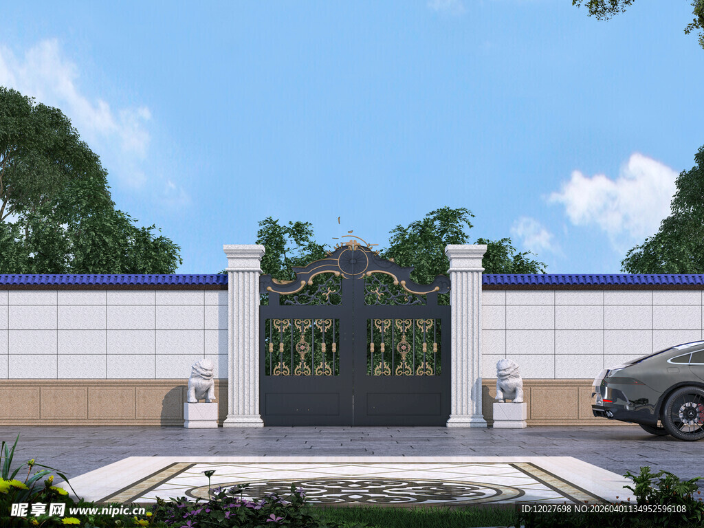 豪华庭院大门景观设计