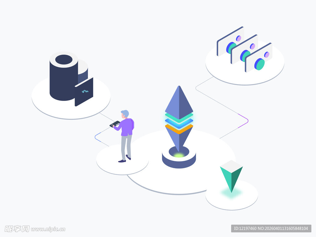 科技元素与创意图形组合