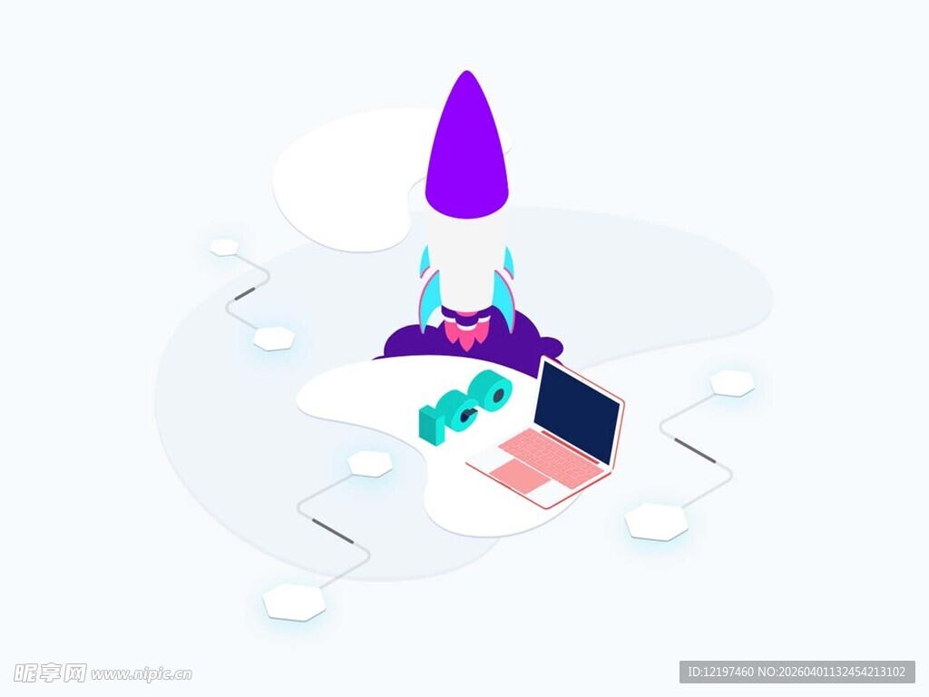 火箭启动科技创意场景