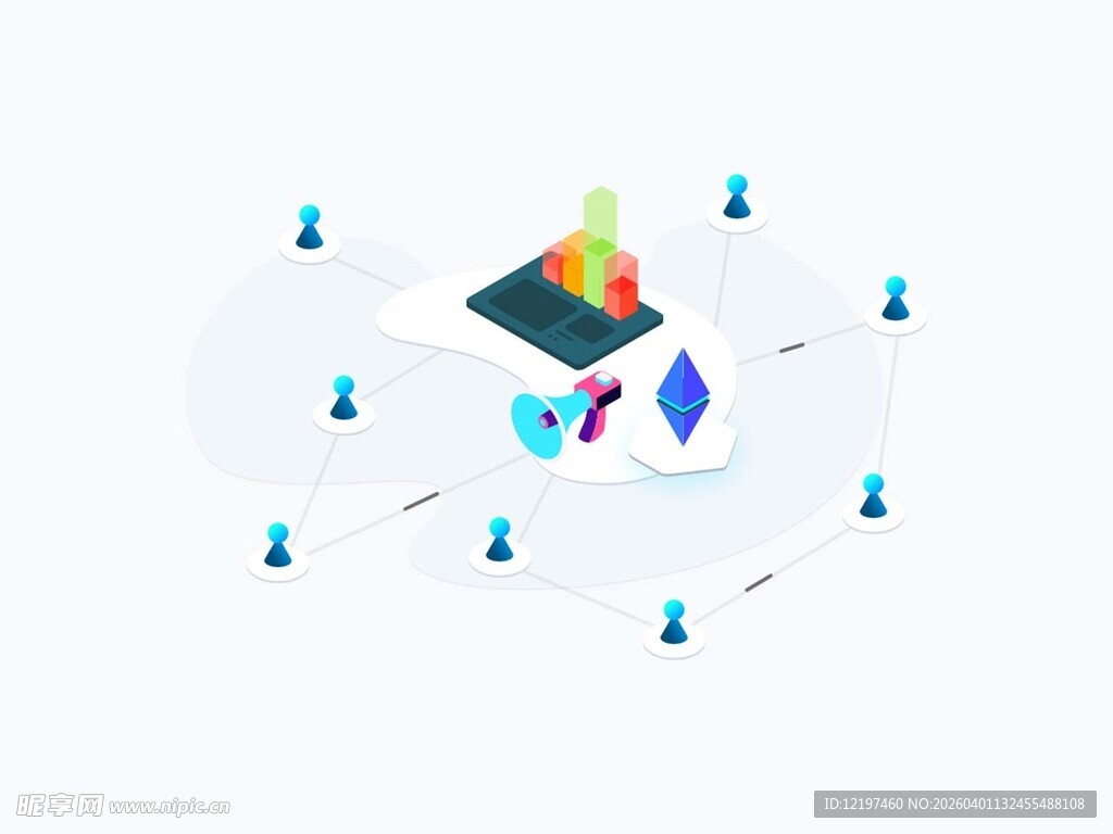 多人围绕数据科技场景图