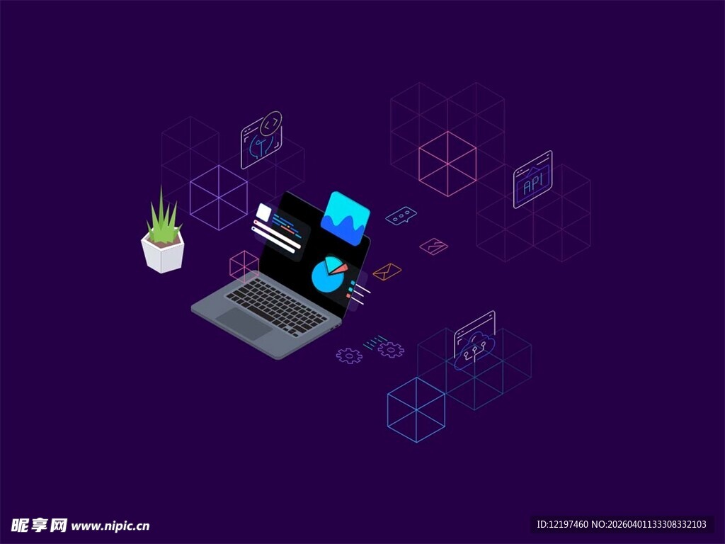 科技办公场景中的智能设备